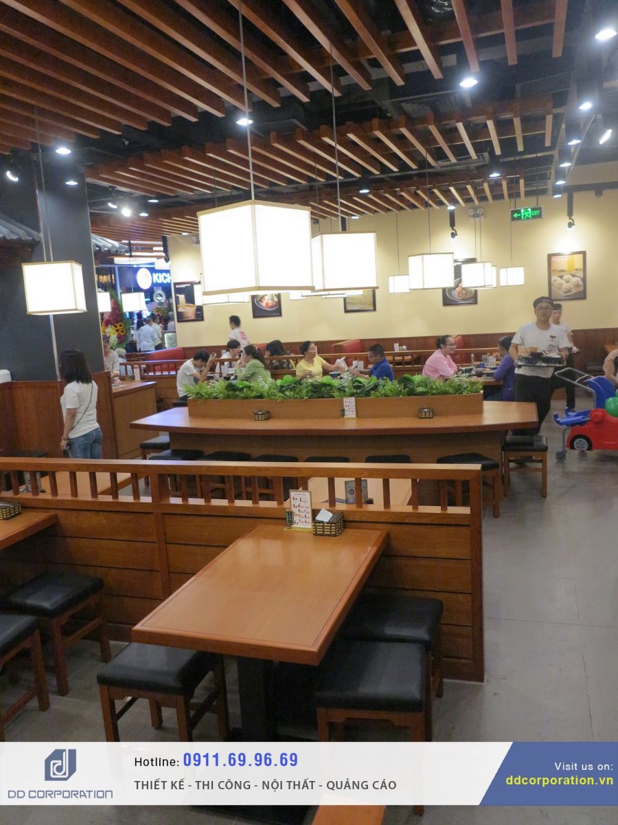 nội thất nhà hàng Marukame Udon aeon mall bình tân